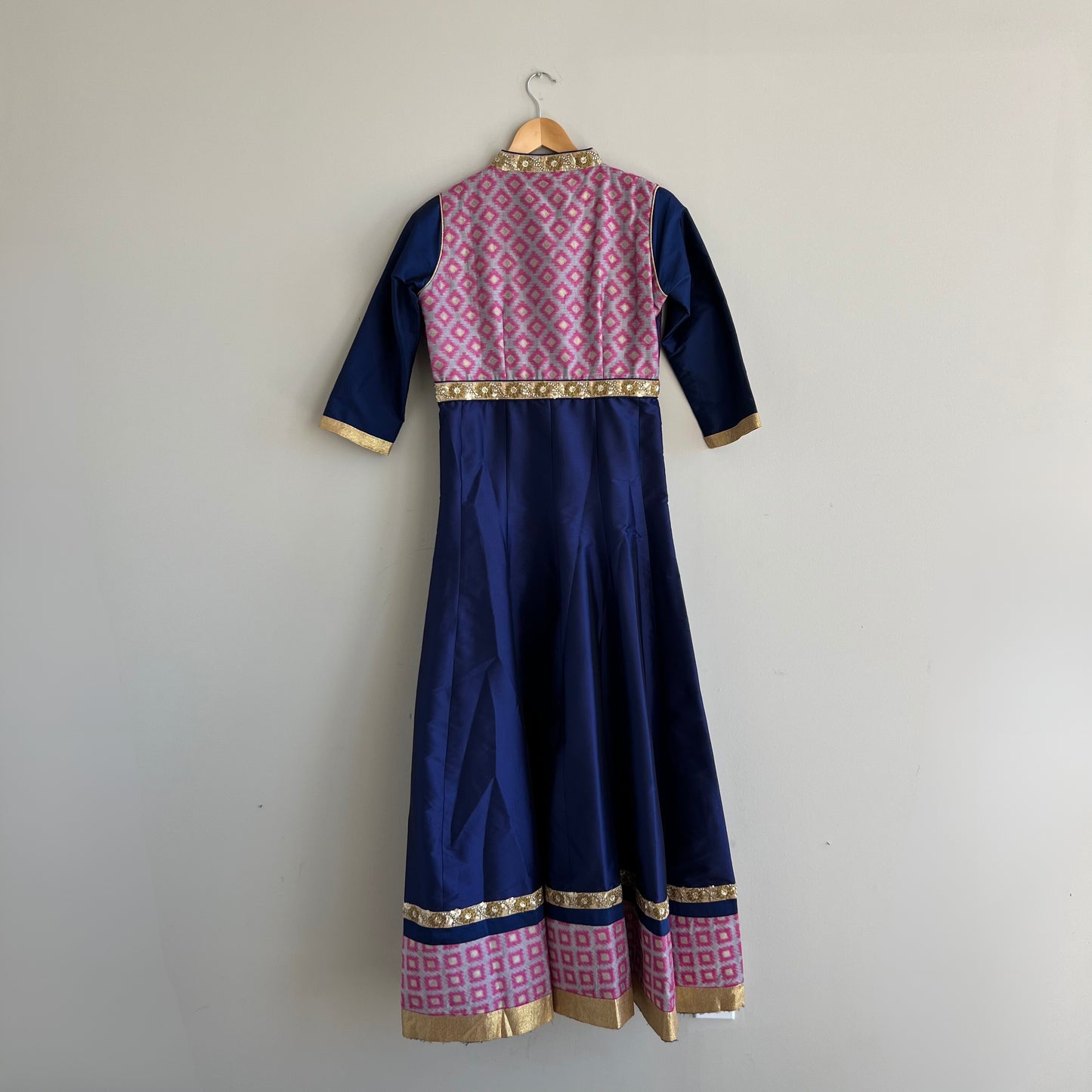 Blue & Pink Anarkali Set