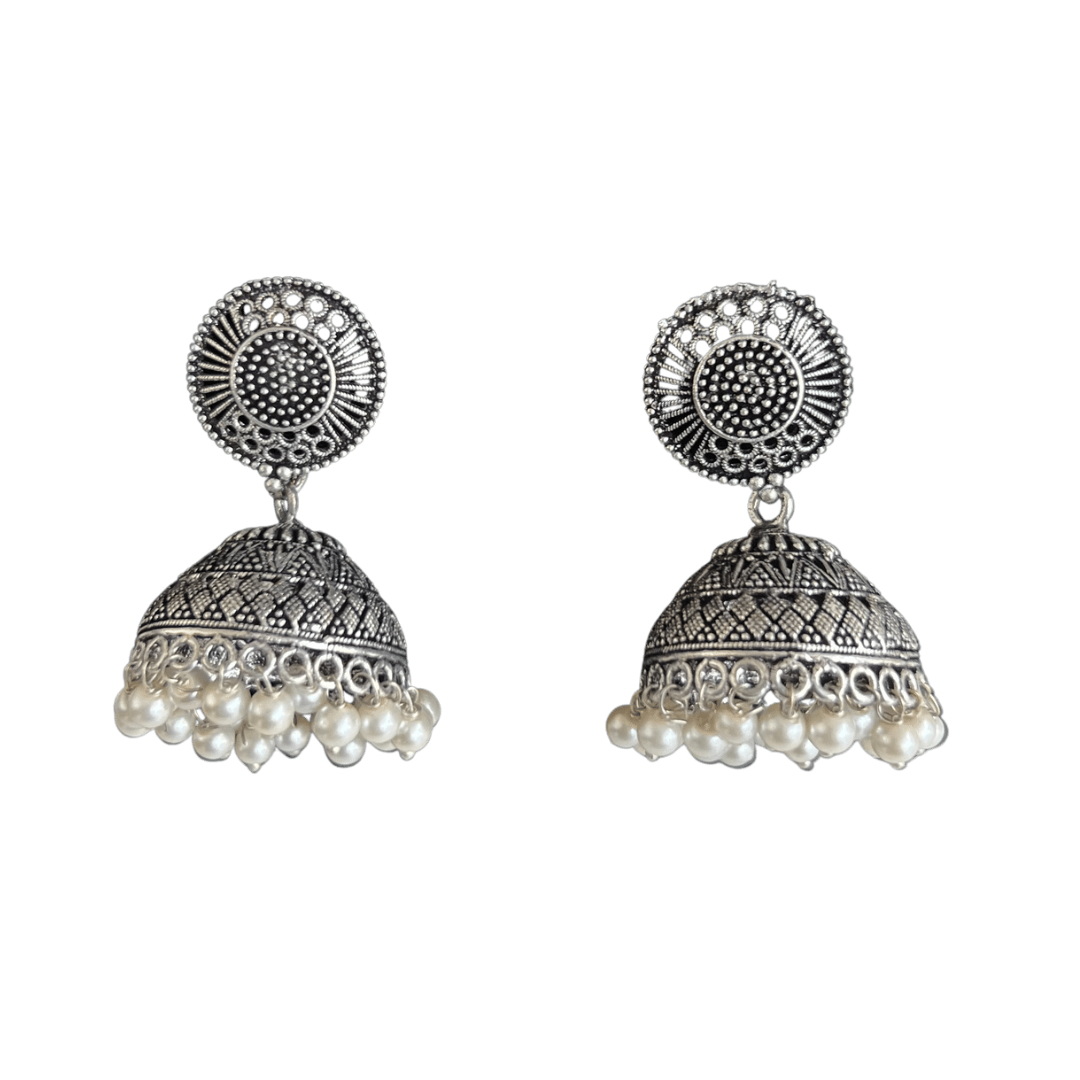 Traditional Silver Jhumkas